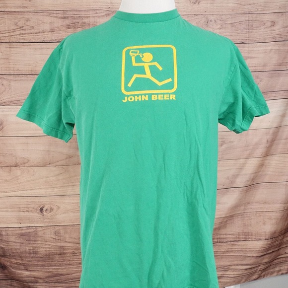 VINTAGE JOHN BEER PARODY JOHN DEERE FUNNY 00s T-SHIRT SIZE L MEXICO - Picture 3 of 6
